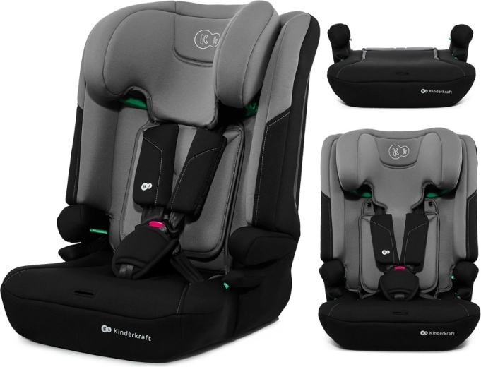 Kinderkraft fotelik samochodowy I-Comfy i-Size, 76–150 cm, ciemnoszary