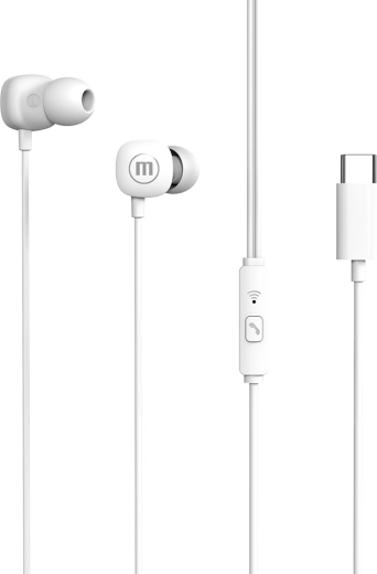 Maxell Square+ słuchawki douszne USB-C białe