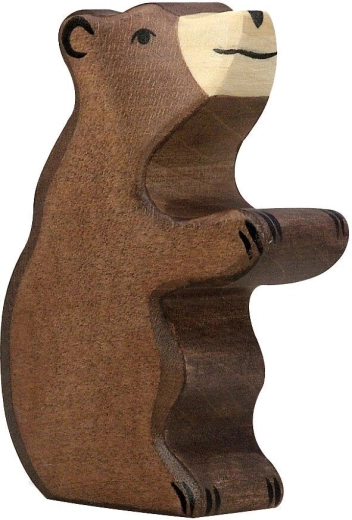 Holztiger mały brązowy niedźwiedź siedzący – 1 sztuka