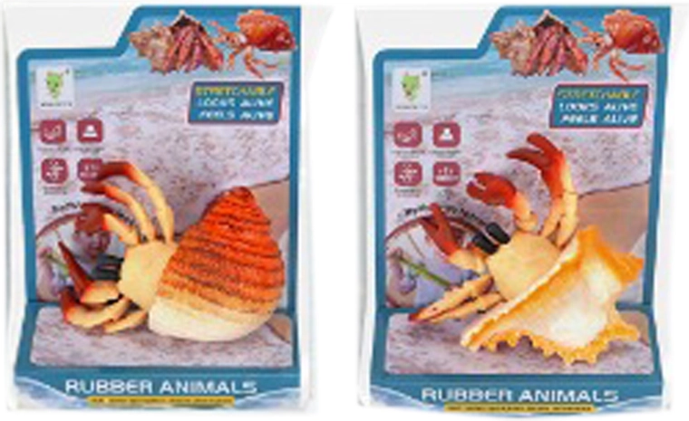 Gumowy krab z muszlą 10 cm