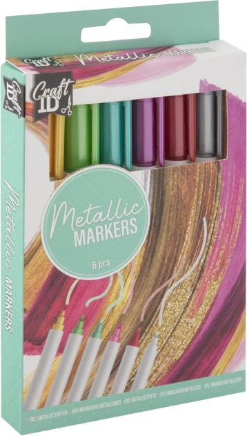 Metaliczne markery Craft, zestaw 6 sztuk
