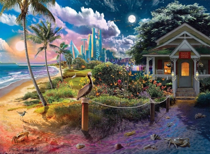 Norimpex Malowanie po numerach Domek na plaży 40 × 50 cm