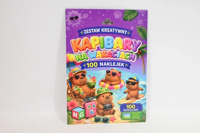 Zestaw kreatywny z naklejkami Kapybary na wakacjach