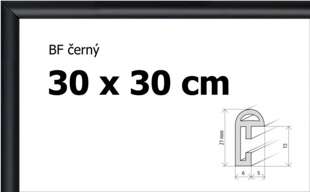 Plastowa rama 30x30 cm czarna