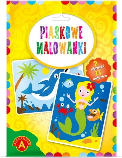 Obrazy z piasku syrena, delfin