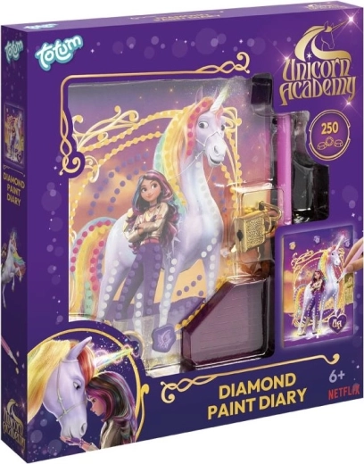 Malowanie diamentowe – notes A5 Akademia Jednorożców TOTUM