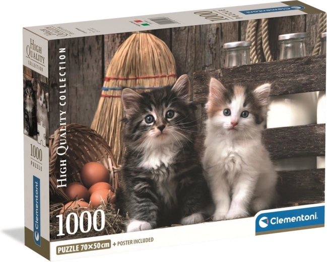 Puzzle 1000 elementów – ukochane kocięta CLEMENTONI
