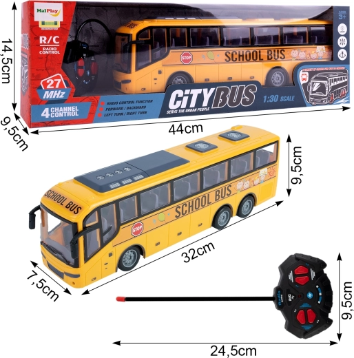 Zdalnie sterowany autobus miejski w skali 1:30