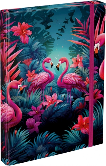 BAAGL Teczka na szkolne zeszyty A4 – flamingi