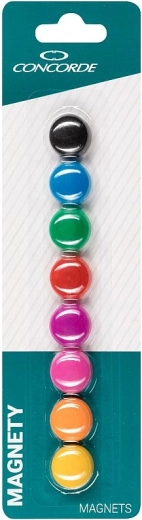 Kolorowe magnesy CONCORDE 20 mm, 8 szt.