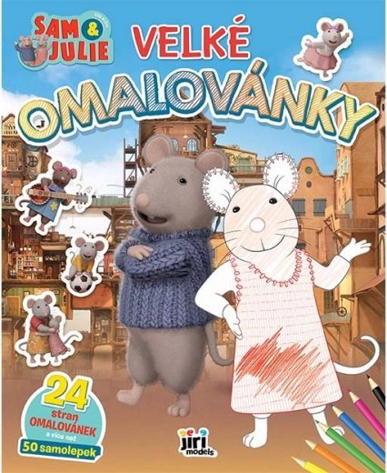 Duże kolorowanki Domek myszek Sam & Julie