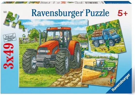Puzzle Maszyny rolnicze 3x49 elementów Ravensburger