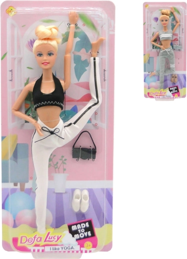 DeFa Lucy lalka z ruchomymi stawami w sportowym stroju fitness 29 cm - 1 sztuka