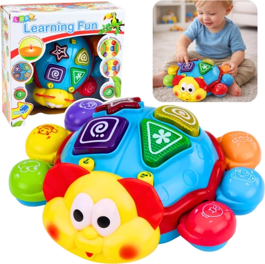 Interaktywna uciekająca biedronka – edukacyjna zabawka dla raczkujących dzieci ze światłami i melodiami