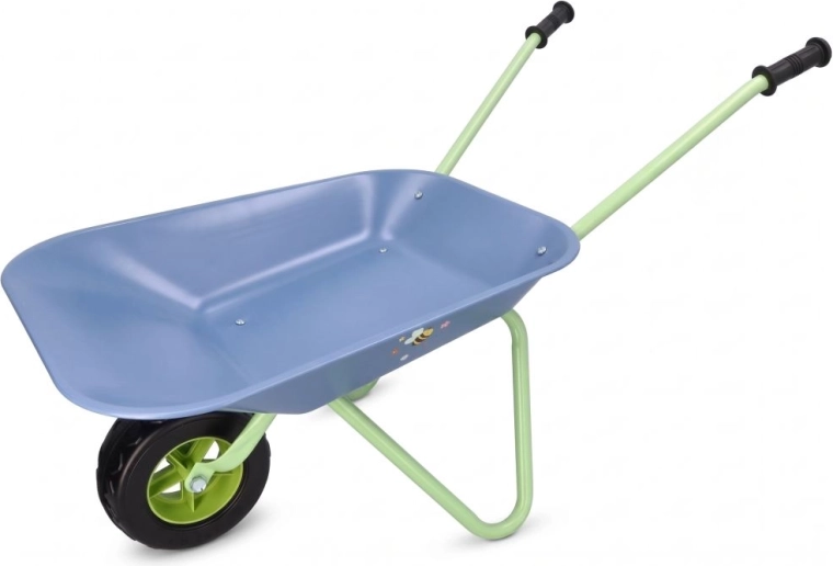 Dziecięca metalowa taczka ogrodowa Adam Toys – niebieska