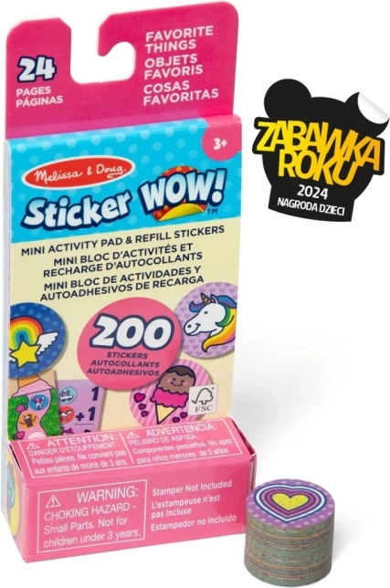 Sticker Wow – wkład i mini książeczka Jednorożec
