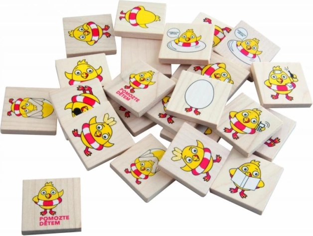 Drewniane memory Kurczak – trening pamięci i spostrzegawczości