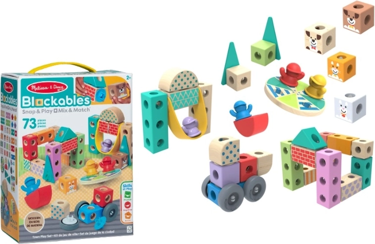 Melissa & Doug Blockables w mieście – drewniane klocki konstrukcyjne
