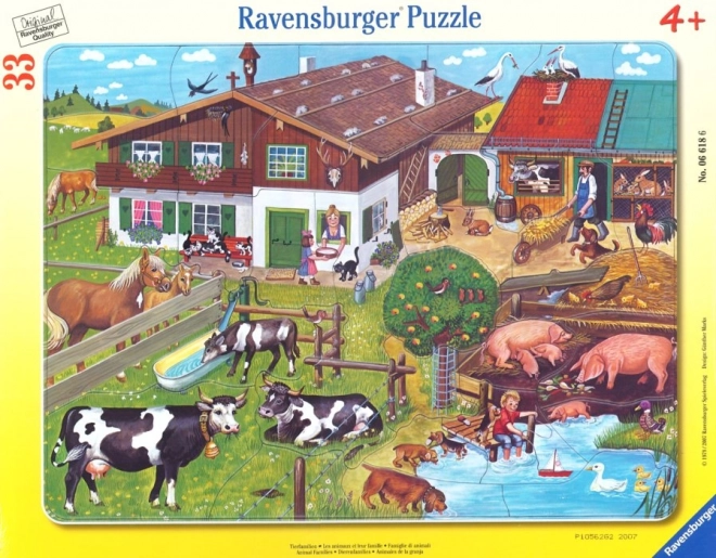 Puzzle Zwierzątka na farmie 33 elementów