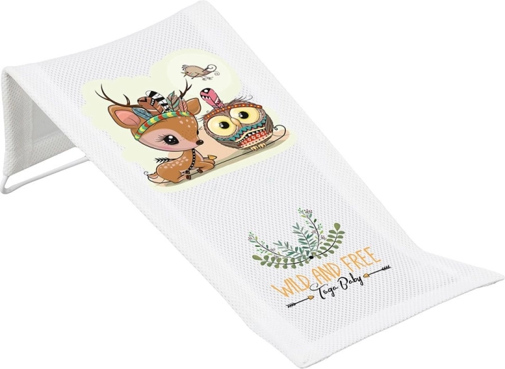 Materiałowe leżaczki do wanienki Wild & Free jelonek białe