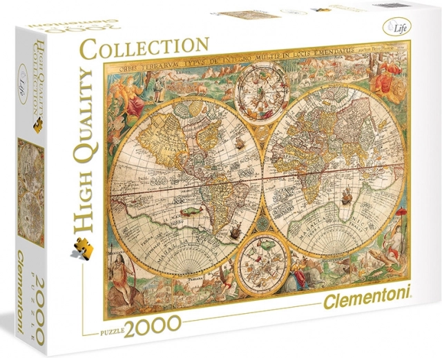 Puzzle 2000 elementów Stara mapa świata