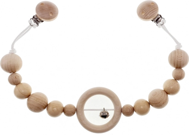 Hess Łańcuszek do wózka z dzwoneczkiem, naturalny, długi