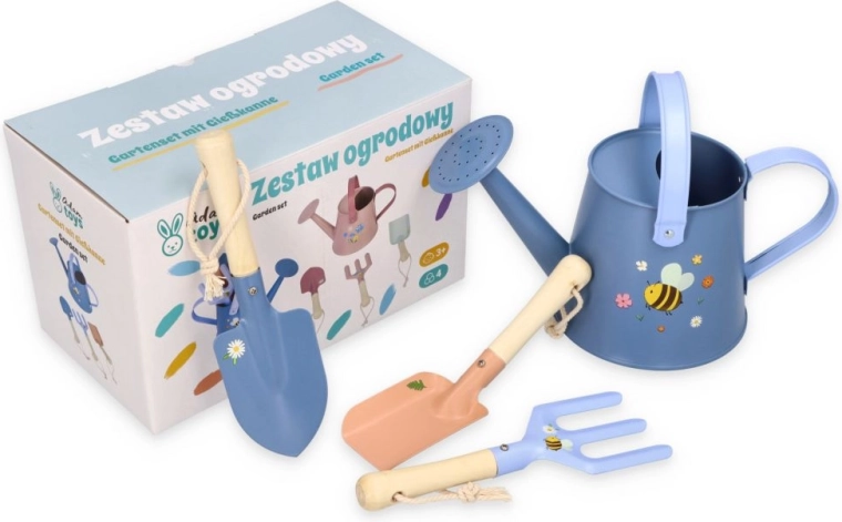 Adam Toys zestaw niebieskich narzędzi ogrodowych