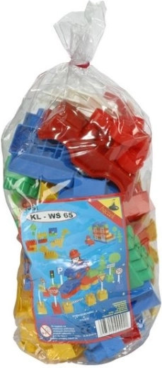 Klocki konstrukcyjne plastikowe 65 elementów