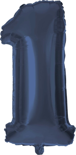 Balon foliowy cyfra 1 30 cm niebieski TORO