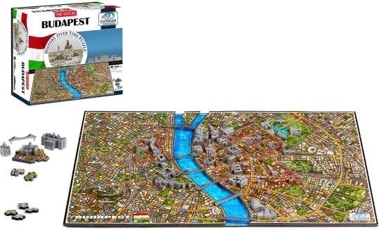 4D puzzle Budapeszt – historyczna mapa miasta w czasie