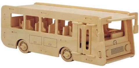 Drewniane 3D puzzle autobus