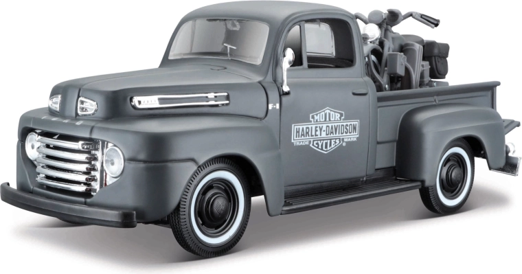 Maisto Harley-Davidson custom 1948 Ford F-1 pickup z motocyklem WLA Flathead 1:24