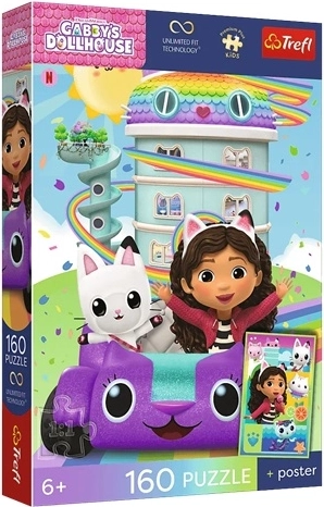 Premium puzzle dla dzieci Koci domek Gabi – Piękna Gabi 160 elementów