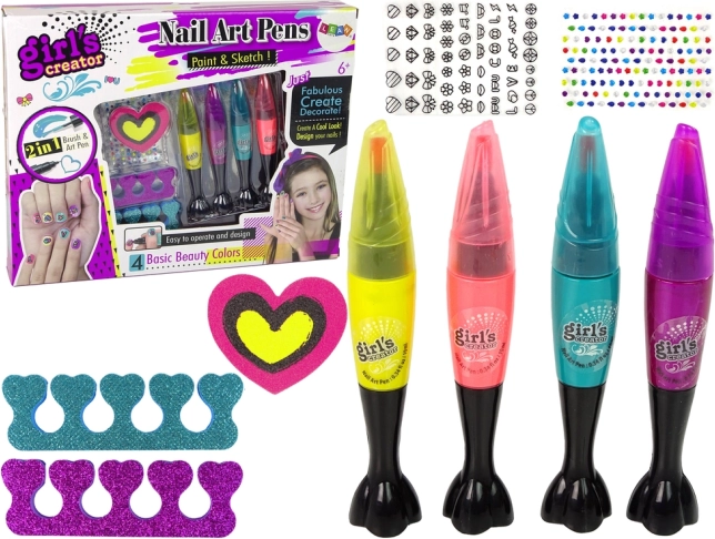 Zestaw do malowania paznokci – 4 flamastry