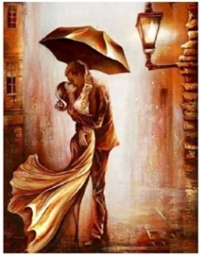 Malowanie diamentowe kobieta i mężczyzna 30 × 40 cm