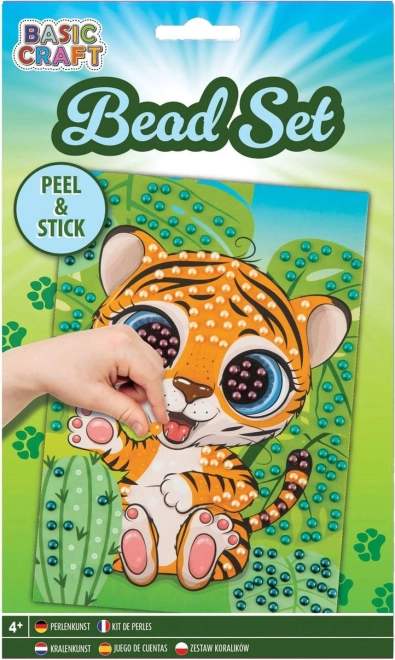 Grafix koralikowy obrazek tygrysek 21 × 14,5 cm