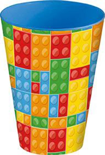 Plastowy kubek 430 ml z motywem kostek