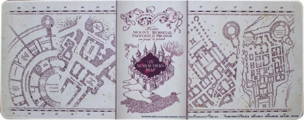Podkładka na biurko HARRY POTTER – Mapa Huncwotów 40 × 80 cm
