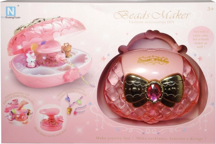 Zestaw koralików i maszynki do wyrobu biżuterii dla dzieci