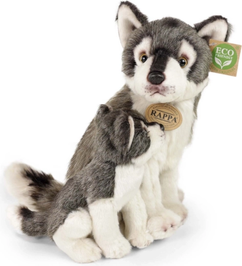 Pluszowy wilk z młodym Eco-Friendly 27 cm - 2 szt.