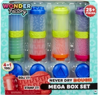 Wonder Factory niewysychająca plastelina i piasek kinetyczny mega zestaw kreatywny