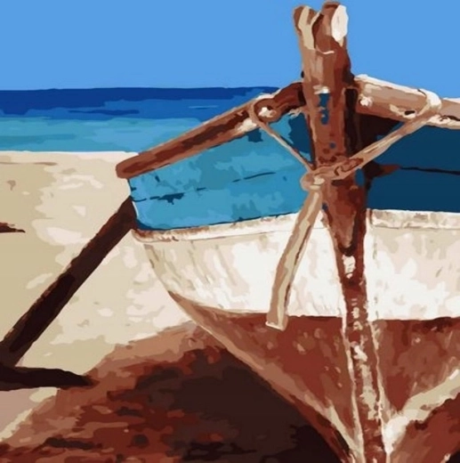 Norimpex Malowanie po numerach Łódź na plaży 40 × 50 cm