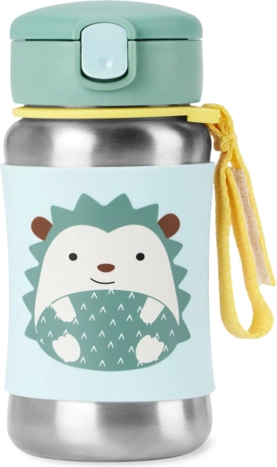Skip Hop Spark Style stalowa butelka z rurką Jeżyk 350 ml