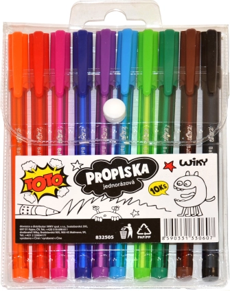 Kolorowy zestaw długopisów TOTO