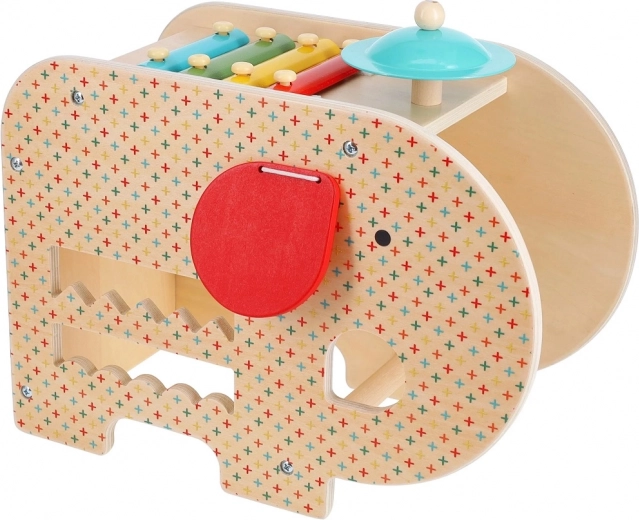 Drewniany muzyczny słoń 5w1 Petit Collage