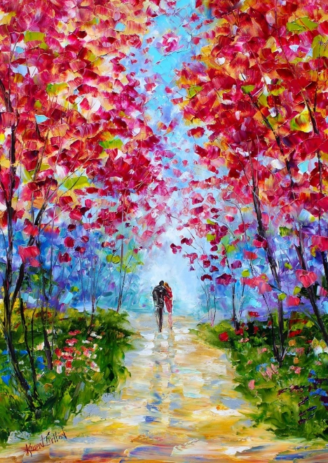 Puzzle Wiosenna Kwiatowa Romanca 1000 Elementów