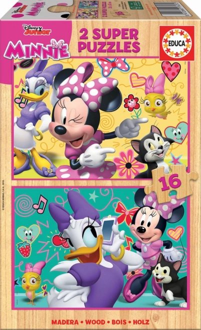 Drewniane puzzle Minnie i Daisy od Educa