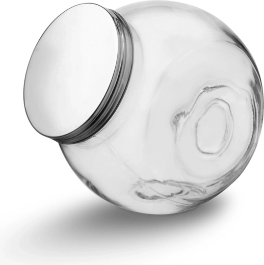 Szklany słoik z nierdzewną pokrywką 0,5 l