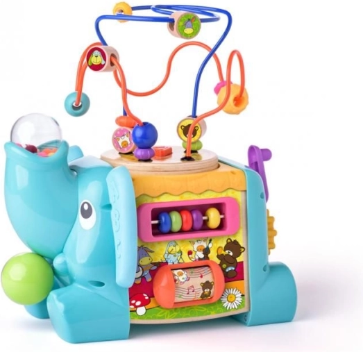 Edukacyjny słoń – interaktywna zabawka motoryczna dla dzieci 1+