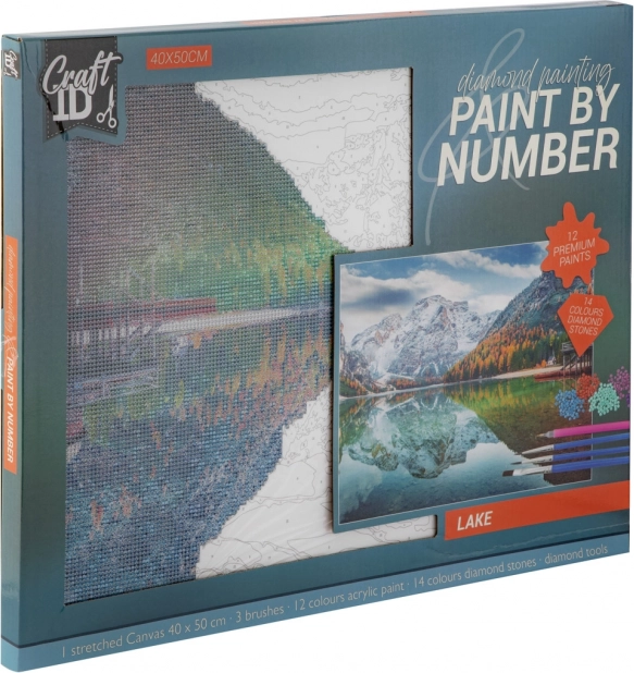 Malowanie diamentowe - Jezioro 40x50 cm